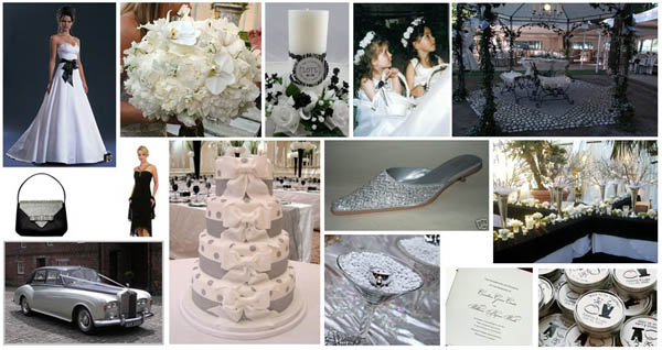 Black White and Silver Weddings