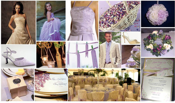 South African Weddings tan and lilac Lilac and tan