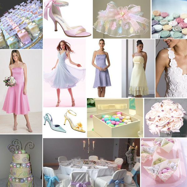 Pastel Wedding Colours For a more casual and informal wedding you can play