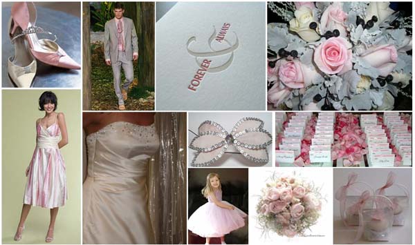 Wedding Colours Pink Grey and Cream Author Carol