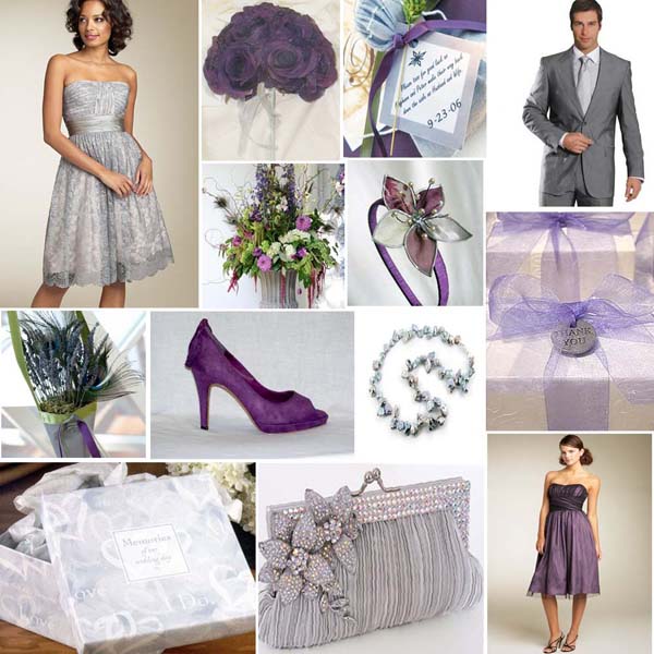 purple and grey wedding colours