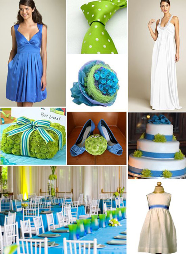 blue green wedding colours A vibrant fun and fresh colour combination