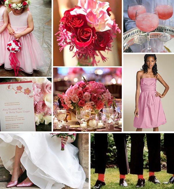 If you've decided on pink for your wedding colour try adding red to the mix