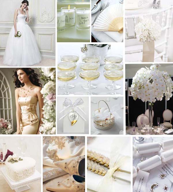 Primadonnabride. White and ivory wedding inspiration board