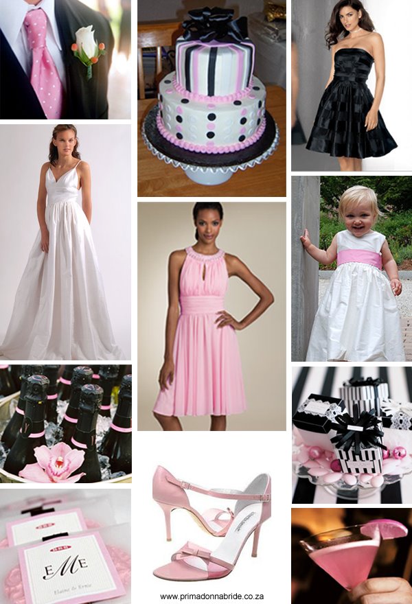 Wedding Colours Black White and Pink Author Carol