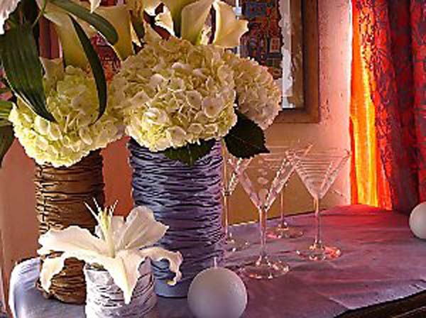 Wedding DIY Fabric covered vases Author Carol