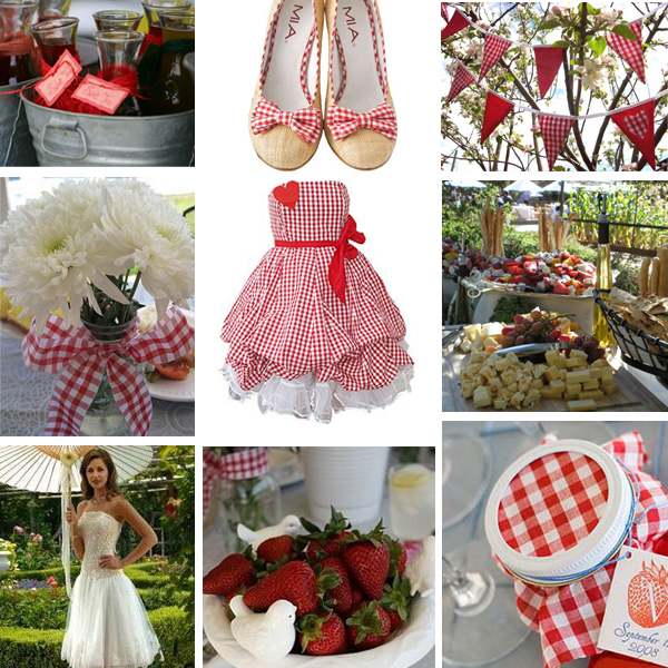 Red Gingham Summer Wedding by Prima Donna Bride