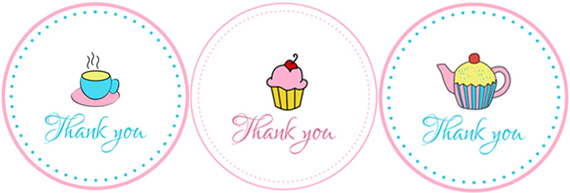 Tea Party printables - thank you tags - primadonnabride