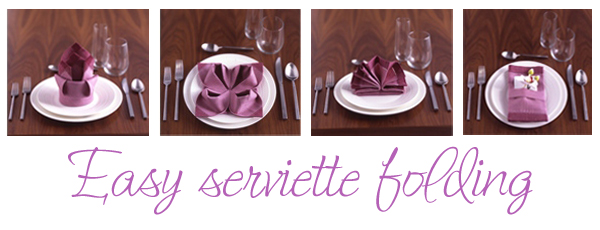 Serviette folding ideas