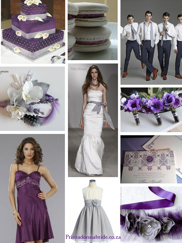 Purple and grey Wedding Colours - Primadonnabride.co.za