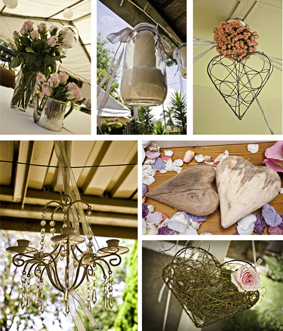 Garden wedding Primadonnabridecoza Hearts were incorporated into every 