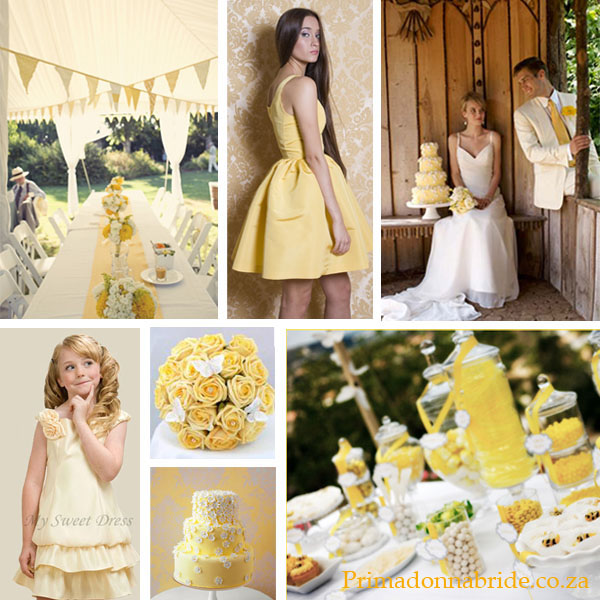 Yellow and Ivory wedding colours Author Carol