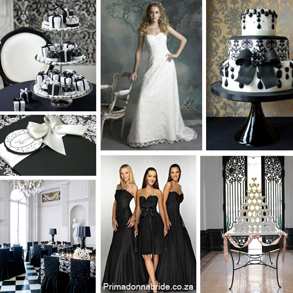 Black and white is always the colour of choice for an elegant wedding