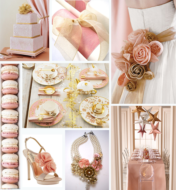 Wedding Colours Blush Pink and Gold Author Carol