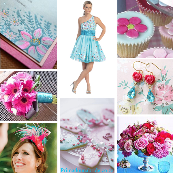 Wedding Colours Aqua Pink and Fuschia Author Carol