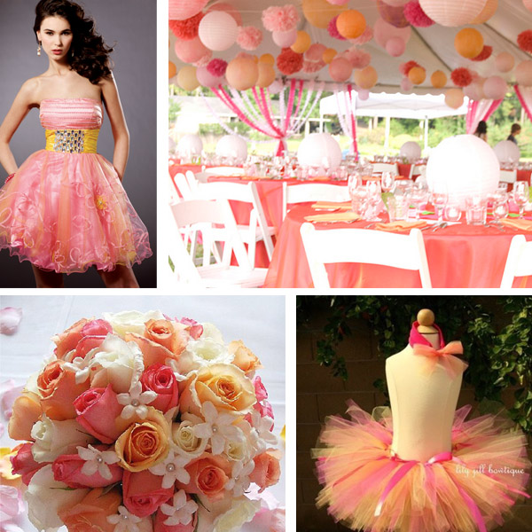 Peach and yellow is such a fun combination for a summer wedding