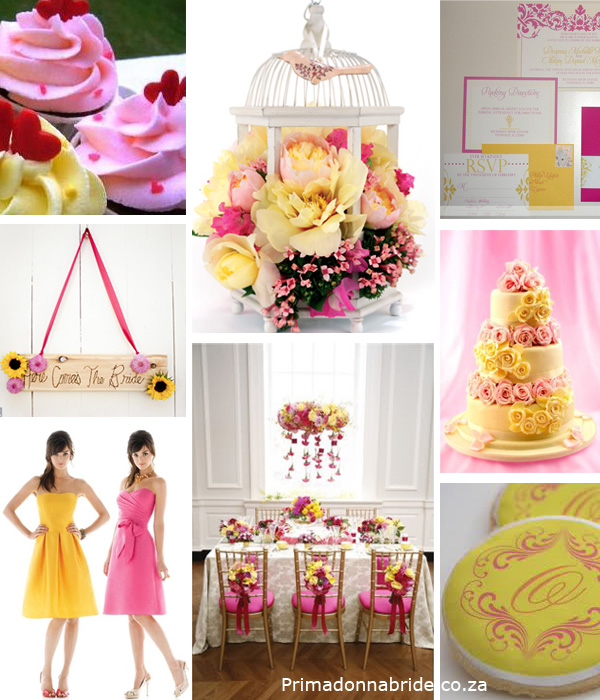 Yellow and pink wedding colours It's your wedding so why not make it 