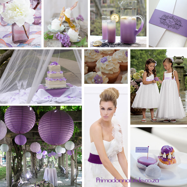 Shades of purple wedding colours Image credits Flower vase lemonade 