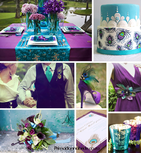 The brilliant purple and turquoise peacock inspired colours are still a very 