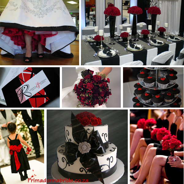 Red Black And White Wedding Ideas. Dramatic Red and Black Wedding