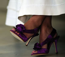 Purple wedding shoes