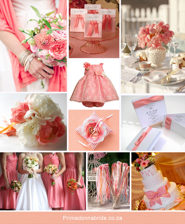 some ideas using coral and cream for her upcoming March wedding