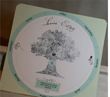 Pale green wedding invitation
