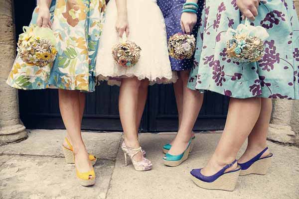 Mismatched bridesmaids