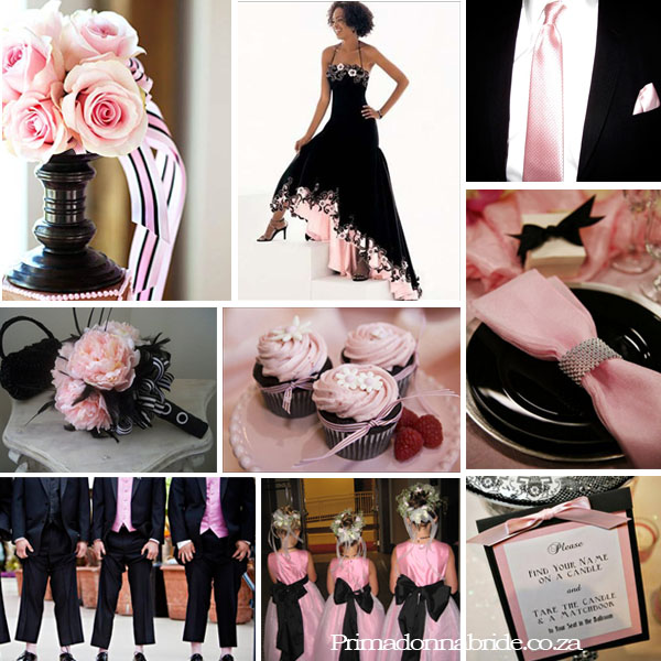 Wedding Colours: Pale Pink and Black - Primadonna Bride